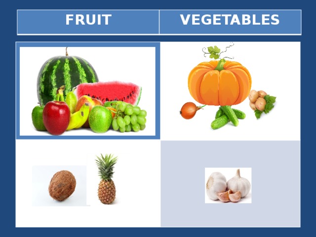 FRUIT VEGETABLES 