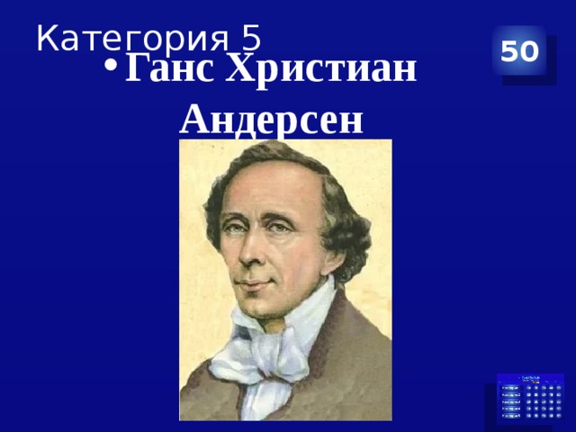 Категория 5 50 Ганс Христиан Андерсен 