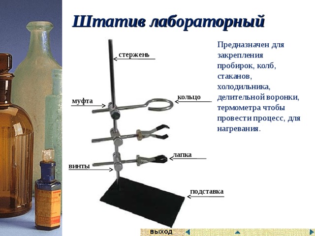 Лабораторный штатив рисунок