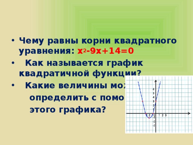 Y x 2 как называется график