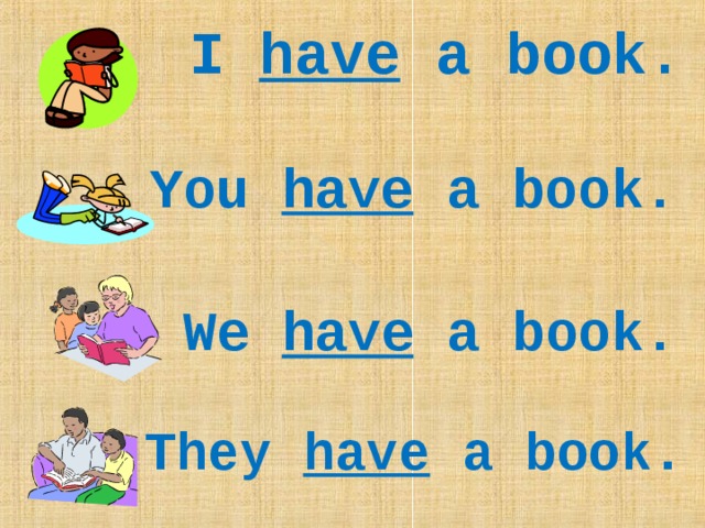I have a. Глагол have для детей. Тема have to. Глагол иметь на английском для детей. Глагол to have картинки.