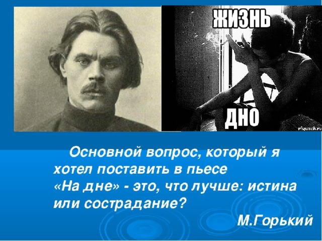 Драматургия м горького пьеса на дне основные темы и проблемы презентация