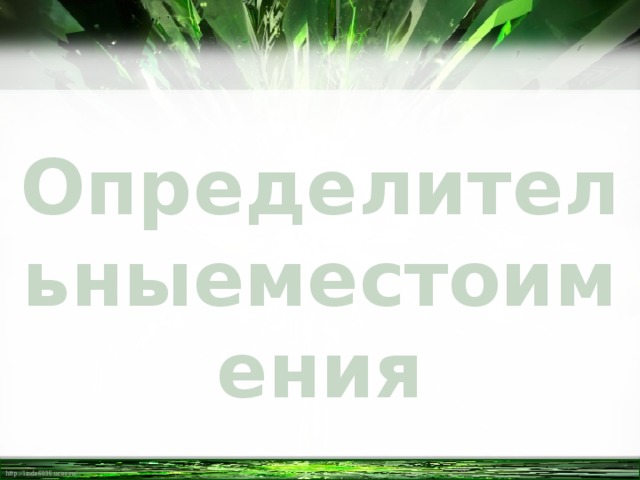 Определительныеместоимения 