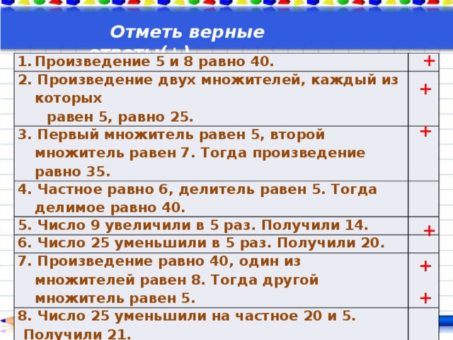 Произведения 2 и 5. Произведение 3 множителей каждый из которых равен 4. Произведение трех множителей каждый из которых равен 5. Произведение двух множителей равно. Чему равно произведение трех множителей каждый из которых равен 4.