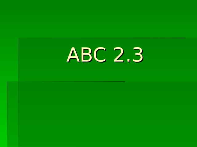 ABC 2 .3 