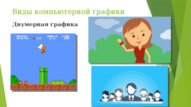 Виды компьютерной графики Двумерная графика 