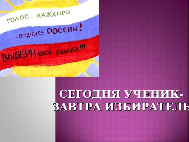 Сегодня школьник завтра избиратель презентация