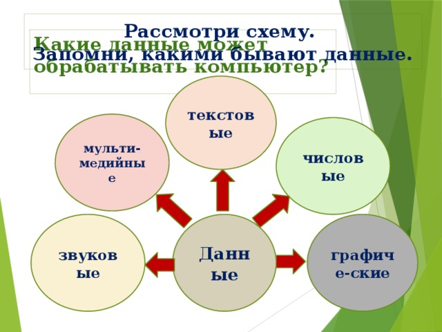 9 какие данные могут обрабатывать современные компьютеры числа текст звук вкус запах