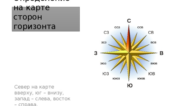 Где восток на карте