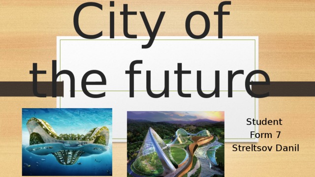 City of the future Student Form 7 Streltsov Danil 