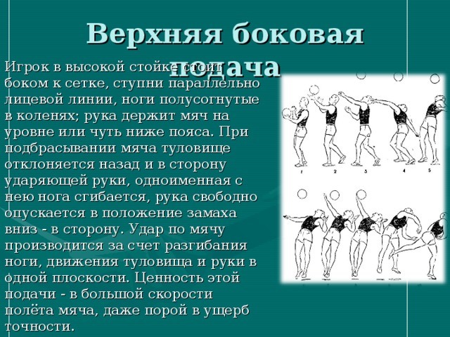 Совершенствование подач мяча. Техника верхней подачи в волейболе. Техника верхней подачи мяча. Боковая подача подача в волейболе.