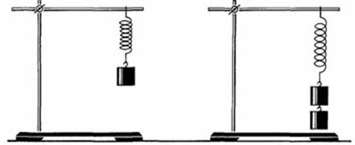 К вертикально подвешенной пружине подвешивают груз. Груз на пружине. Пружинный маятник с грузом. Пружина с грузом физика. Грузик на пружине.
