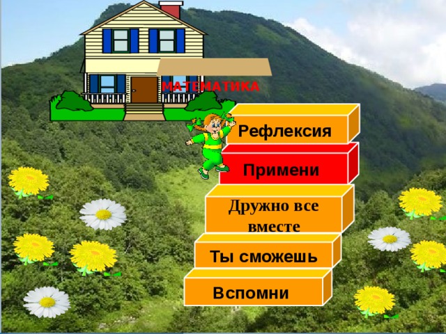   МАТЕМАТИКА Рефлексия  Примени  Дружно все вместе Ты сможешь Вспомни  