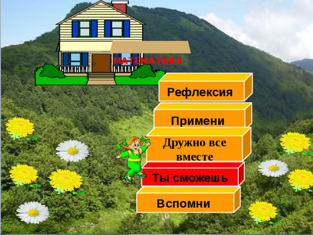   МАТЕМАТИКА Рефлексия  Примени  Дружно все вместе Ты сможешь Вспомни  