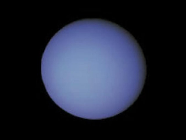 Uranus *Seventh planet from the sun *19.218 AU from the sun *Orbits the sun in 84 years *Rotates on its axis over 17 hours *Third largest planet *Mass 14.5 x Earth *Radius is 4.1 that of Earth *It has a ring system and 21 known moons. The moons are named after Shakespearean characters. *It is named after the ancient Greek deity of the heavens *It is the first planet to be discovered in modern times -- by Herschel *It has been visited by only one spacecraft - Voyager II *Uranus rotates about an axis parallel to the ecliptic -- this is very unusual *Uranus is composed primarily of rock and various ices, with only about 15% hydrogen and a little helium * Uranus (and Neptune) are in many ways similar to the cores of Jupiter and Saturn minus the massive liquid metallic hydrogen envelope. * It appears that Uranus does not have a rocky core like Jupiter and Saturn but rather that its material is more or less uniformly distributed. * Uranus' atmosphere is about 83% hydrogen, 15% helium and 2% methane. 