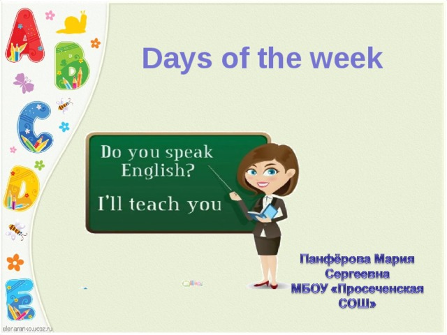 Days of the week   