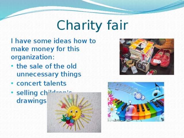 Charity fair проект по английскому языку 7 класс