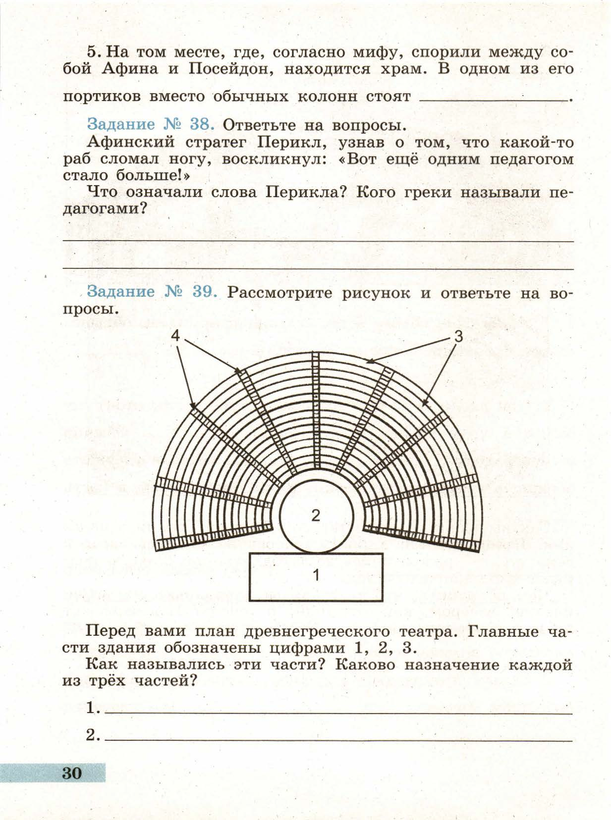 Перед вами план древнегреческого театра главные части здания обозначены цифрами 1 2 3