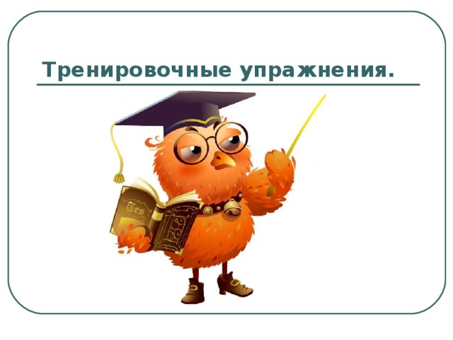 Тренировочные упражнения. 