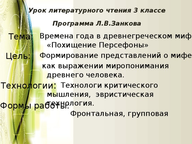 Жизнь современного человека 1 класс занков презентация