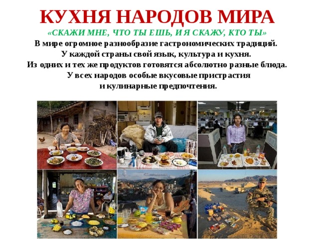 Кухни народов мира