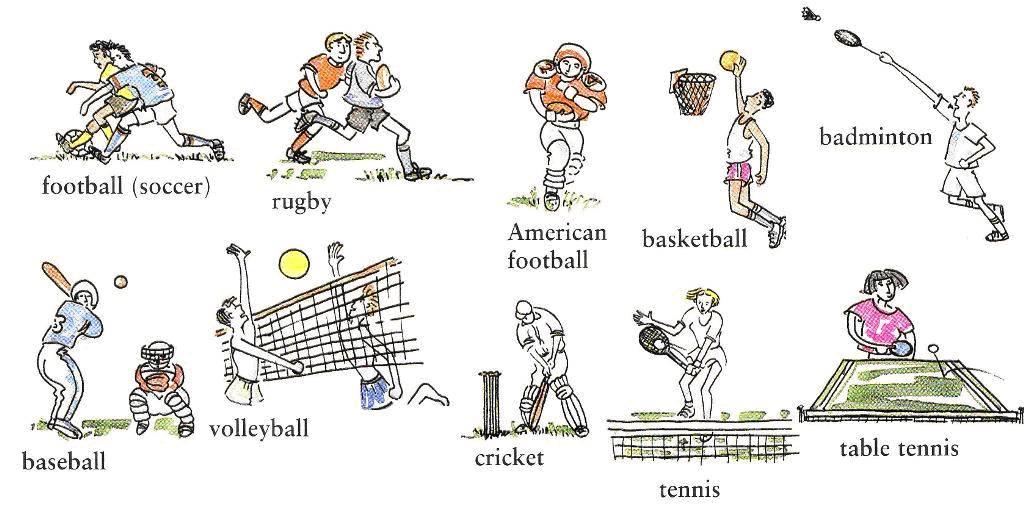 Спорт картинки на английском