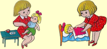 Уложим куклу спать. Девочка укладывает куклу спать. Картотека игр с куклами. Игра в куклы. Ребенок укладывает куклу спать.