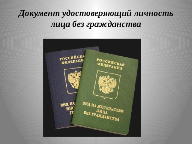 Виды документов подтверждающих гражданство. Лицо без гражданства документ удостоверяющий личность.