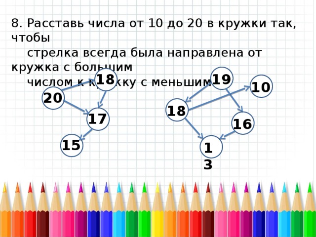 Расставь цифры