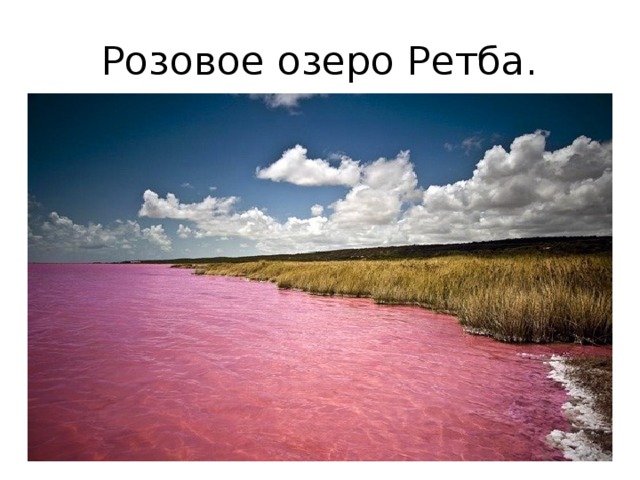 Розовое озеро Ретба. 