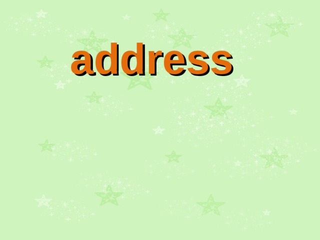 address 