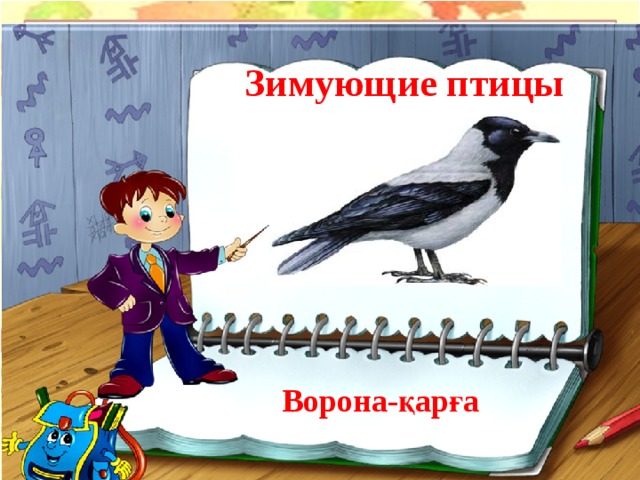 Зимующие птицы Ворона-қарға