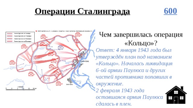 Операция кольцо Сталинградская битва карта.