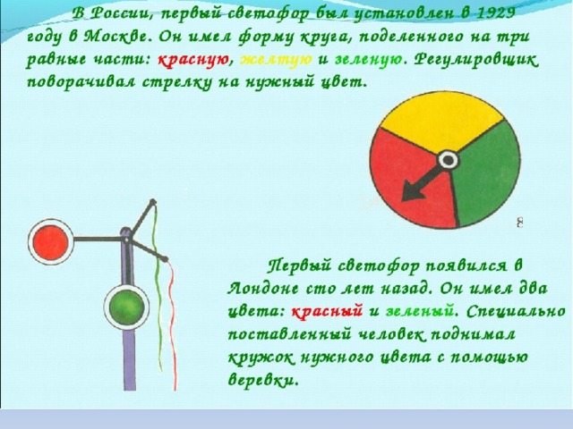 История светофора для детей презентация