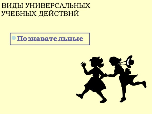 ВИДЫ УНИВЕРСАЛЬНЫХ УЧЕБНЫХ ДЕЙСТВИЙ Познавательные 