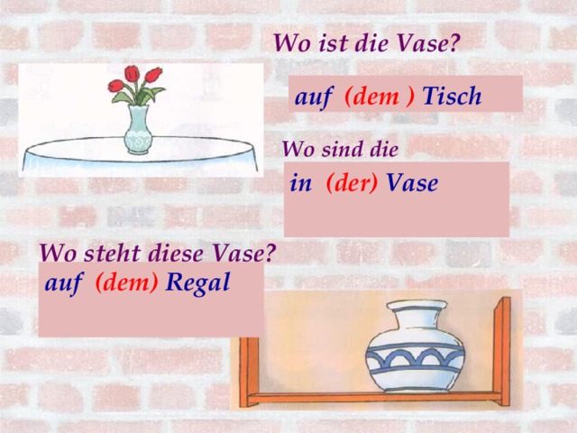 Der tisch steht