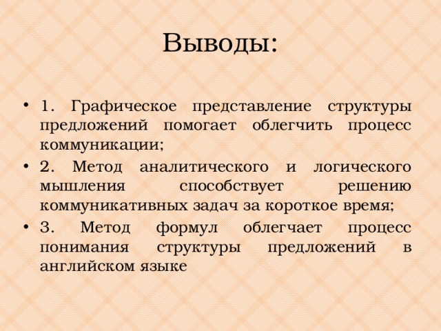 Выводы: