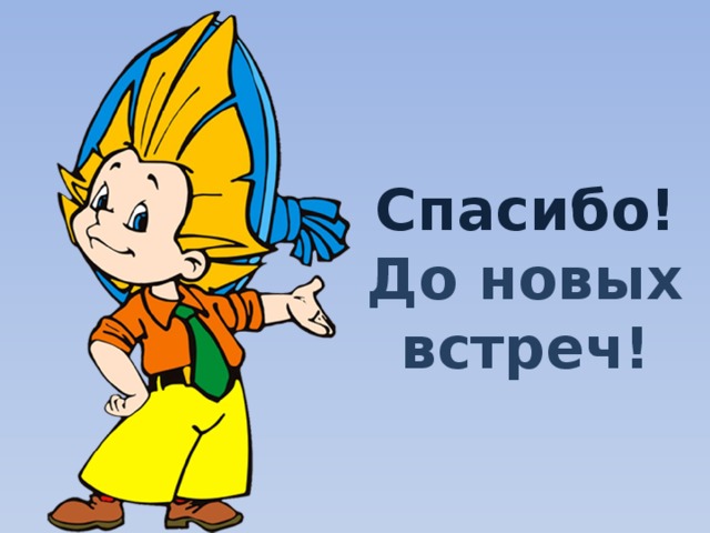     Спасибо!  До новых встреч!     