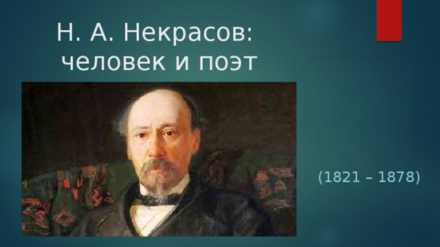 Н. А. Некрасов:  человек и поэт (1821 – 1878) 