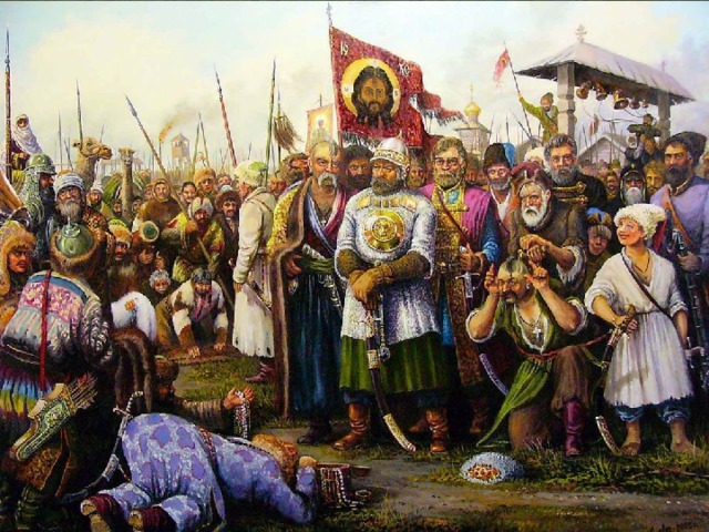  Иван IV сначала был недоволен своевольным походом казаков в Сибирь, но получив богатые подарки и приношения изменил свое мнение. Он богато одарил прибывших от Ермака казаков и в подкрепление им отправил 500 стрельцов, Ермаку даровал доспехи с царского плеча и титул «князя Сибирского». Подкрепления прибыли к Ермаку осенью 1584, но их отряд не мог доставить существенной помощи сильно убавившейся в битвах казацкой дружине. 