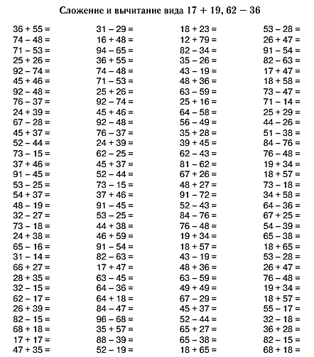 Математика примеры для тренировки. Тренажер математика 2 класс сложение вычитание. Карточки по математике 2 класс сложение и вычитание в пределах 100. Сложение и вычитание чисел до 100 тренажер. Сложение и вычитание вида 55+7 61-8.