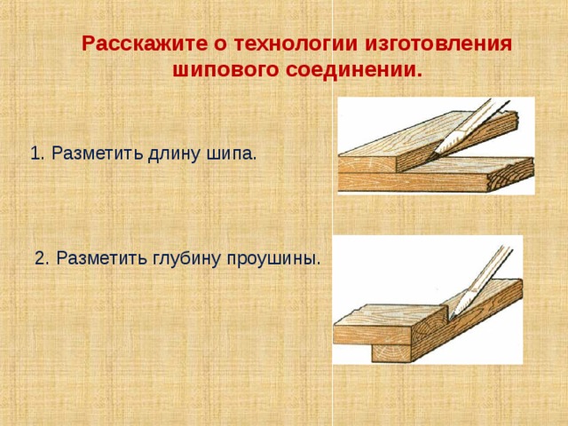 Технологическая карта по технологии шиповое соединение