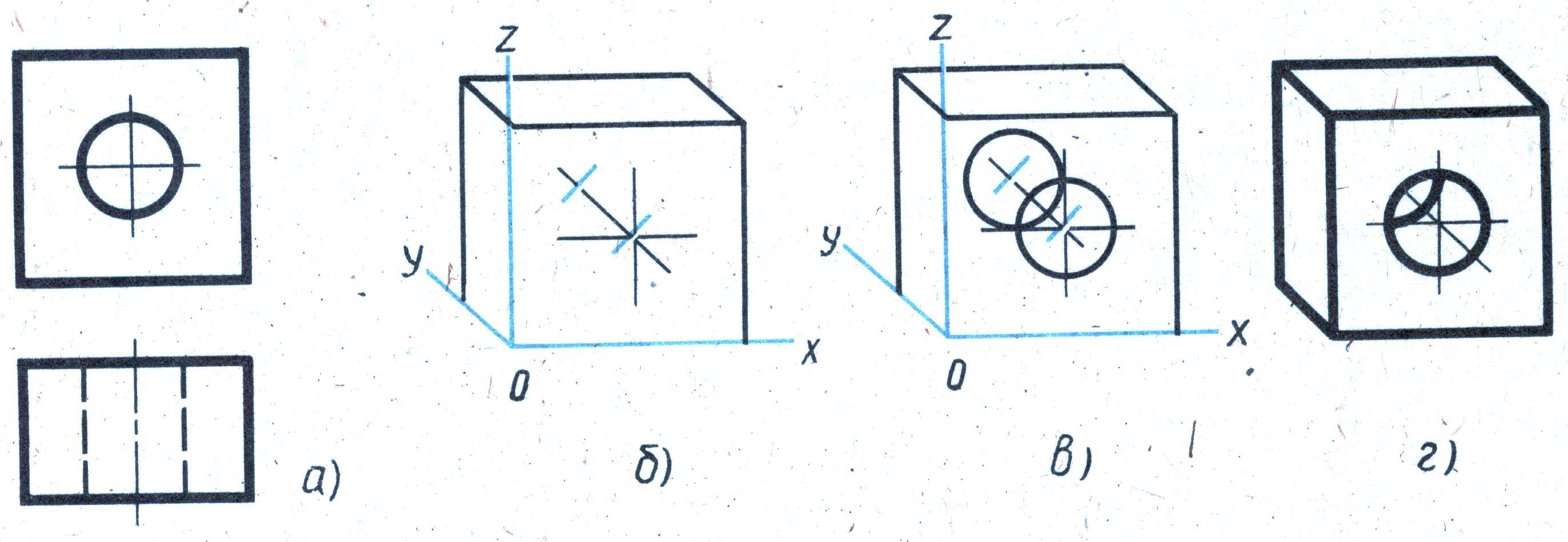 Аксонометрические проекции предметов имеющих круглые поверхности 8