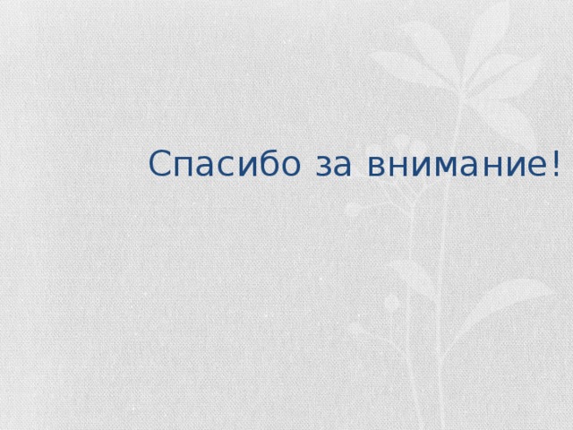  Спасибо за внимание! 