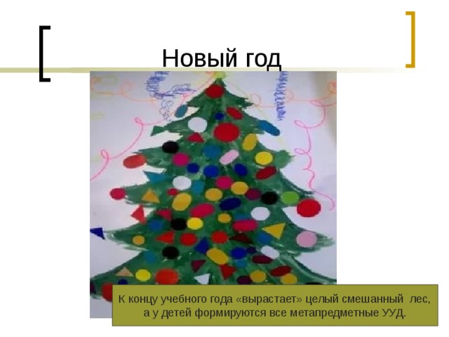 К концу учебного года «вырастает» целый смешанный лес, а у детей формируются все метапредметные УУД.