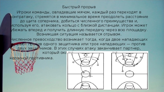 Схема баскетбольной команды