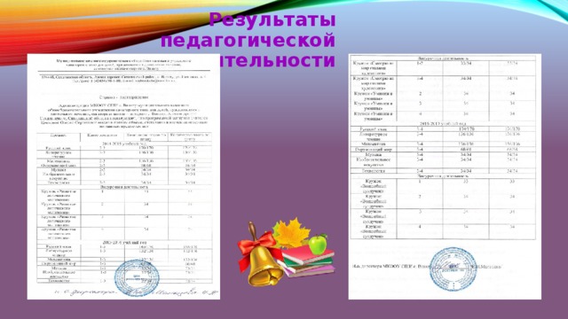 Результаты педагогической деятельности 