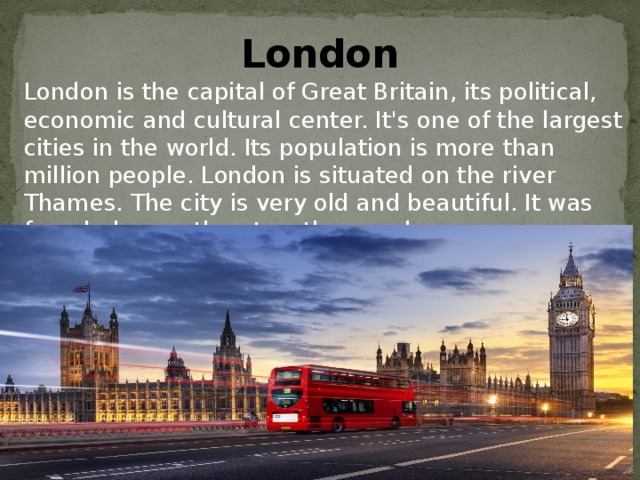 London is the capital of great britain презентация