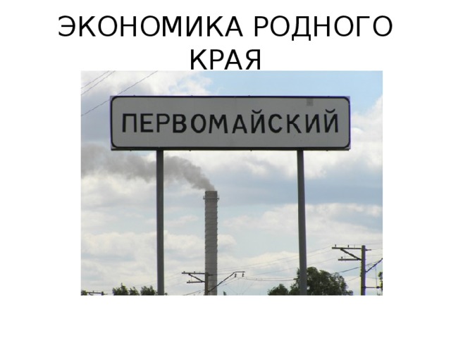 ЭКОНОМИКА РОДНОГО КРАЯ 