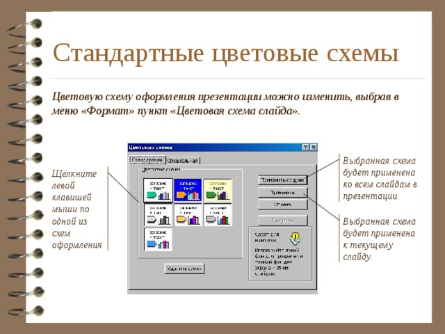 Как изменить цветовую схему слайда в powerpoint